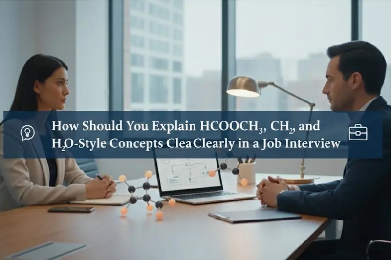 how should you explain hcooch₃, ch₂, and h₂o-style concepts clearly in a job interview