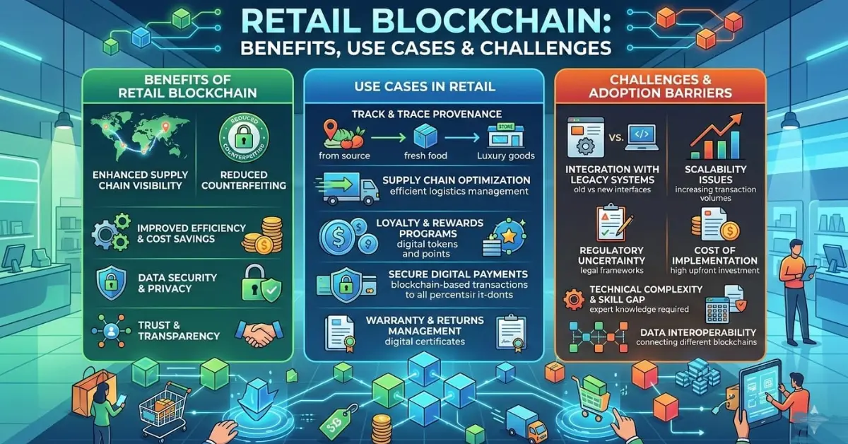 retail blockchain benefits, use cases & challenges