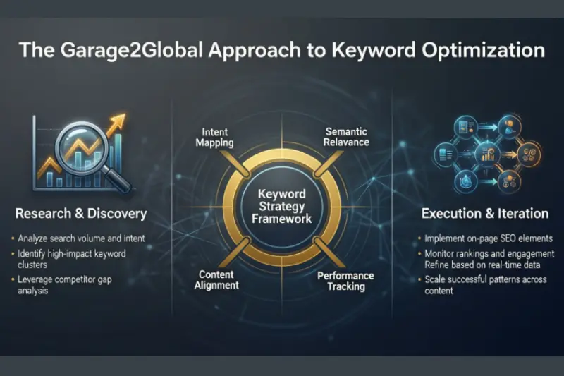 the garage2global approach to keyword optimization